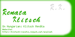 renata klitsch business card